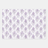Lila Lavendel-Blumen Geburtstag Geschenkpapier Set (Vorderseite 2)
