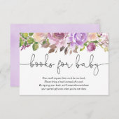 Lila Lavendel-Blumenduschbuch Begleitkarte (Vorne/Hinten)