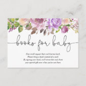 Lila Lavendel-Blumenduschbuch Begleitkarte (Vorderseite)