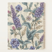 Lila Lavendel Blumenplaner Schüler Notizbuch  Planer (Rückseite)