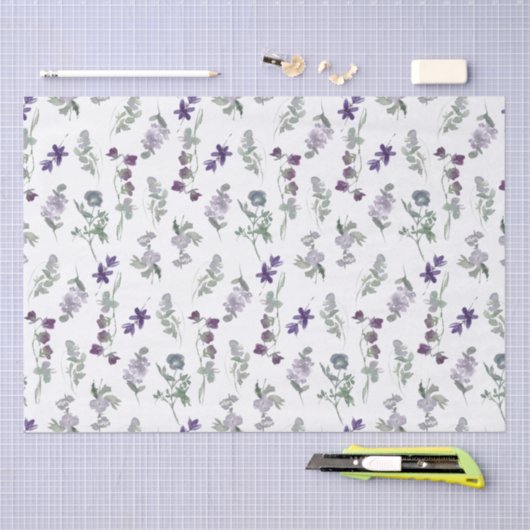 Lila Lavendel Blumenverpackung für kleine Unterneh Seidenpapier (Handwerk)