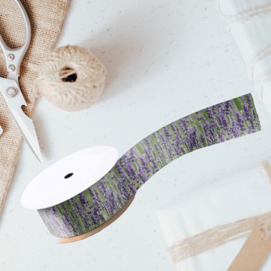 Lila Lavendel Blüten Satinband