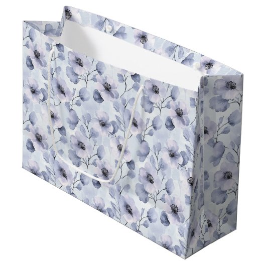 Lila Lavendel-Brautparty Große Geschenktüte (Vorderseite Schrägansicht)