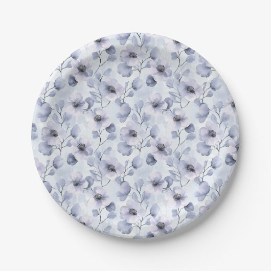 Lila Lavendel-Brautparty Pappteller (Vorderseite)