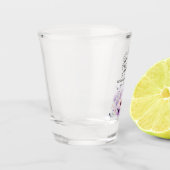 Lila Lavendel-Brautparty Schnapsglas (Links)