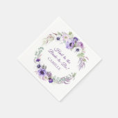 Lila Lavendel-Brautparty Serviette (Ecke)