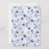 Lila Lavendel Butterfliegen Blumenkohl Brautparty Einladung (Rückseite)