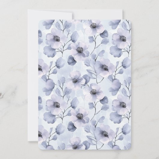 Lila Lavendel Butterfliegen Blumenkohl Brautparty Einladung (Rückseite)