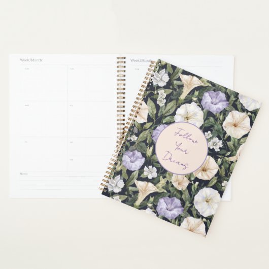 Lila Lavendel Creme Petunia Blumen Planer (Anzeige)