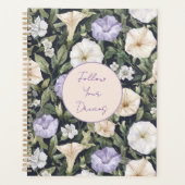 Lila Lavendel Creme Petunia Blumen Planer (Vorderseite)