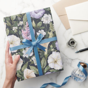 Lila Lavendel Creme Rosa Blumen Geburtstag Geschenkpapier