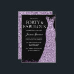 Lila Lavendel Dress Frauen 40. Geburtstag Party Einladung<br><div class="desc">Lila Lavendel Dress Frauen 40. Geburtstag Party Variationen zu den Einladungen und passende Artikel in unserem Shop</div>