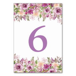 Lila Lavendel-Dusche Tischnummern