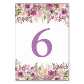 Lila Lavendel-Dusche Tischnummern (Vorderseite)
