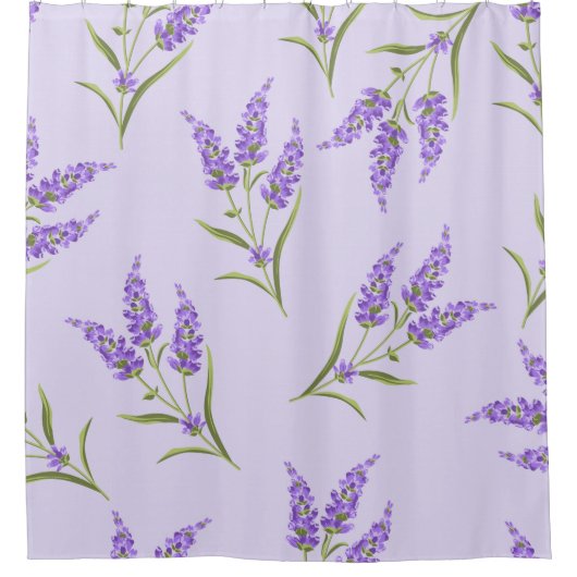 Lila Lavendel Duschvorhang (Vorderseite)