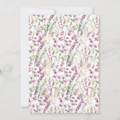 Lila Lavendel eine kleine Wildblume Kinderdusche Einladung (Rückseite)