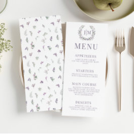 Lila Lavendel-elegantes, blumengeschmücktes Hochze