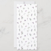 Lila Lavendel-elegantes, blumengeschmücktes Hochze (Rückseite)