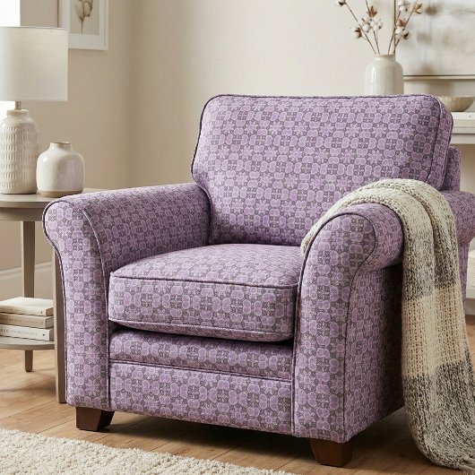 Lila Lavendel Elegantes Mosaikmuster Stoff