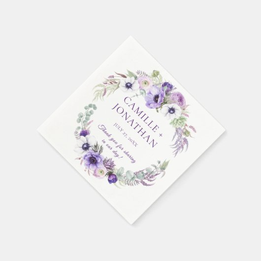 Lila Lavendel-Empfang | Serviette (Ecke)