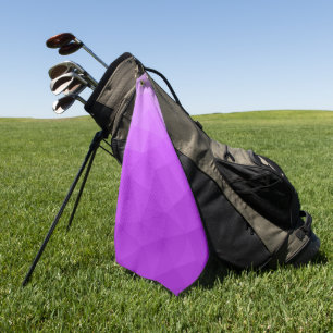 Lila Lavendel Farbverlauf geometrisches Maschenmus Golfhandtuch