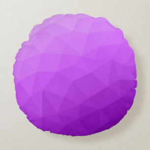 Lila Lavendel Farbverlauf geometrisches Maschenmus Rundes Kissen