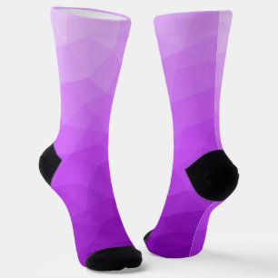 Lila Lavendel Farbverlauf geometrisches Maschenmus Socken