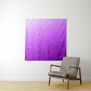 Lila Lavendel Farbverlauf geometrisches Maschenmus Wandteppich