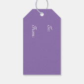 Lila Lavendel-Felder floral Geschenkanhänger (Rückseite)