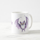 Lila Lavendel-Fledermaus Kaffeetasse (VorderseiteRechts)