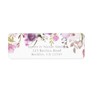 Lila Lavendel Flieder Aquarell Florale Hochzeit