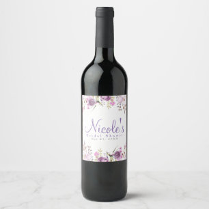 Lila Lavendel Flieder Blumen Hochzeit Spezial Wein Weinetikett