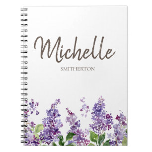 Lila Lavendel Floral Blume Custom Notebook Notizblock