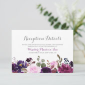 Lila Lavendel Floral Boho Hochzeitskarte Einladung (Stehend Vorderseite)