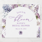 Lila + Lavendel Floral Champagner Flaschenetikett Schaumweinetikett (Einzelnes Label)