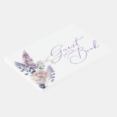 Lila + Lavendel Floral Guest Book Gästebuch (Ecke)