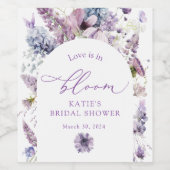 Lila + Lavendel Floral Weinflaschen Etikett (Einzelnes Label)