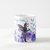 Lila Lavendel Floral Whimsical Ostersonnige Tasse (Mittel)