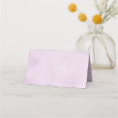 Lila Lavendel florale elegante Platzkarte (Rückseite)