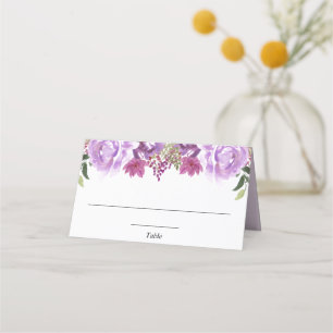 Lila Lavendel florale elegante Platzkarte