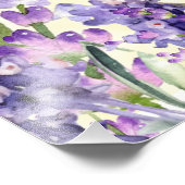 Lila Lavendel florgelbes Brautparty Fotodruck (Ecke)