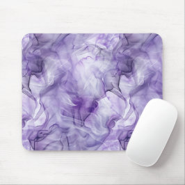 Lila Lavendel Fluid Rauchmarmor Mousepad