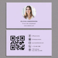 Lila Lavendel-Foto mit QR Code Social Media