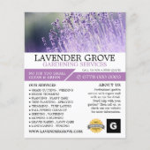 Lila Lavendel, Gartenservice, Gartenbauer Flyer (Vorne)