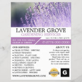 Lila Lavendel, Gartenservice, Gartenbauer Flyer (Vorne)