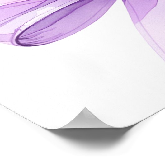 Lila Lavendel Geburtstagsgeschenk Poster (Ecke)