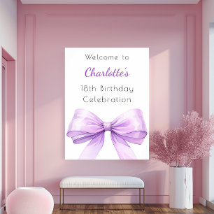 Lila Lavendel Geburtstagsgeschenk Poster