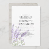 Lila Lavendel-Gedenkstätte Einladung (Vorne/Hinten)