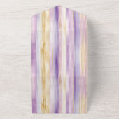 Lila Lavendel-Goldstreifen All In One Einladung (Außenbereich)