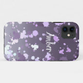 Lila Lavendel Gradient Paint Splash Personalisiert Case-Mate iPhone Hülle (Rückseite (Horizontal))